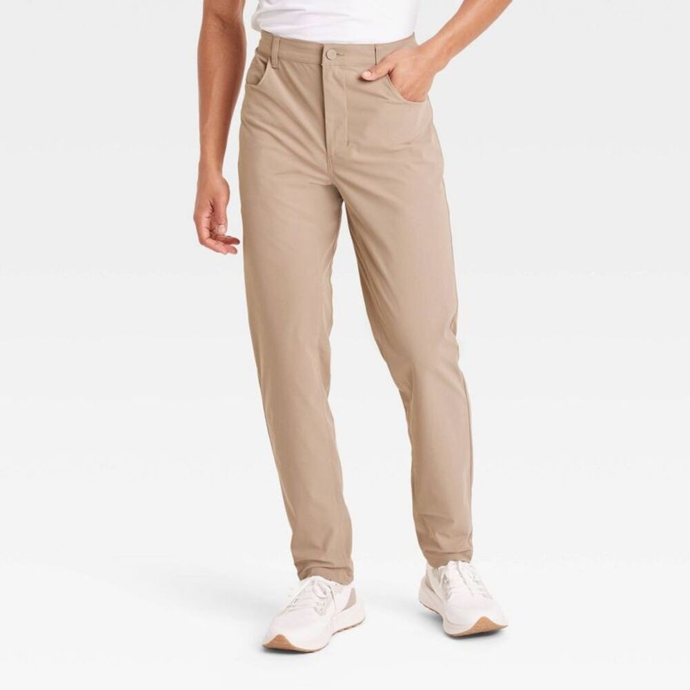 All In Motion - Men's 360 Lifestyle 5-Pocket Golf Pant - All In Mo Beige
